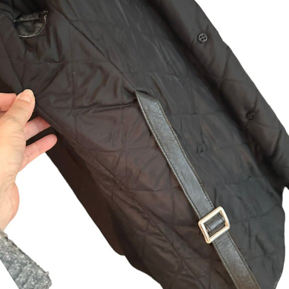 DOLCE & GABBANA MEN'S BLACK LEATHER PEACOAT JACKET / SZ 46 (LARGE) - Picture 9 of 15